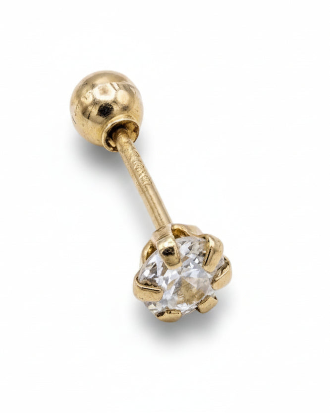Piercing Cristal Blanco 10K
