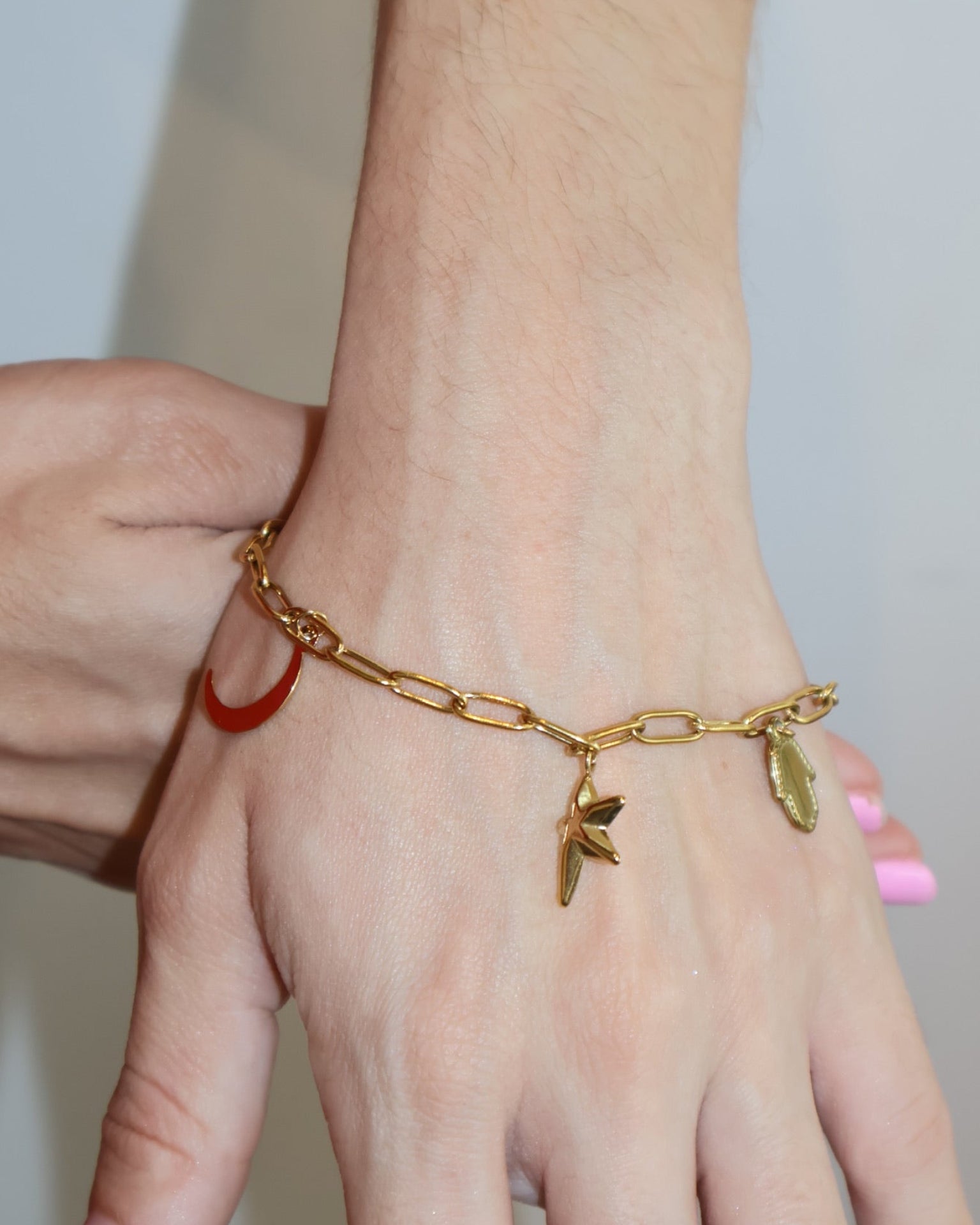 Pulsera Luna y Mano Fatima