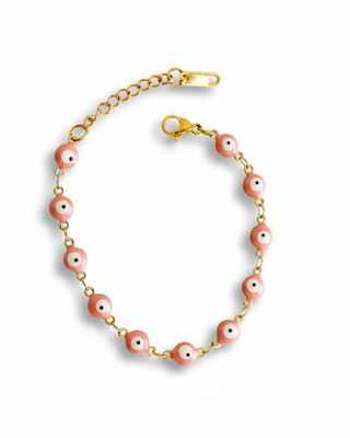 Pulsera Ojos Grandes Rosa Claro