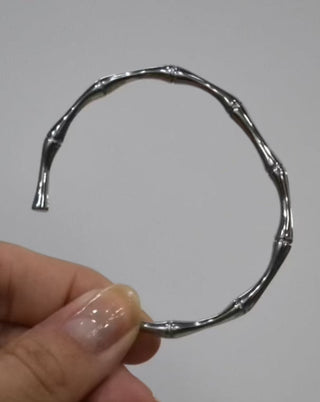 Brazalete Bambú - Plateado